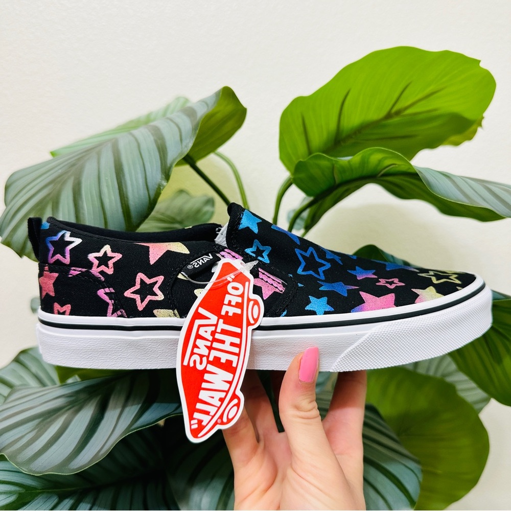 ⭐️NEW🌈 VANS Asher Slip-on Foil Star Sneakers